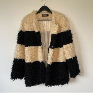 For Sienna | Black & Cream Teddy Jacket